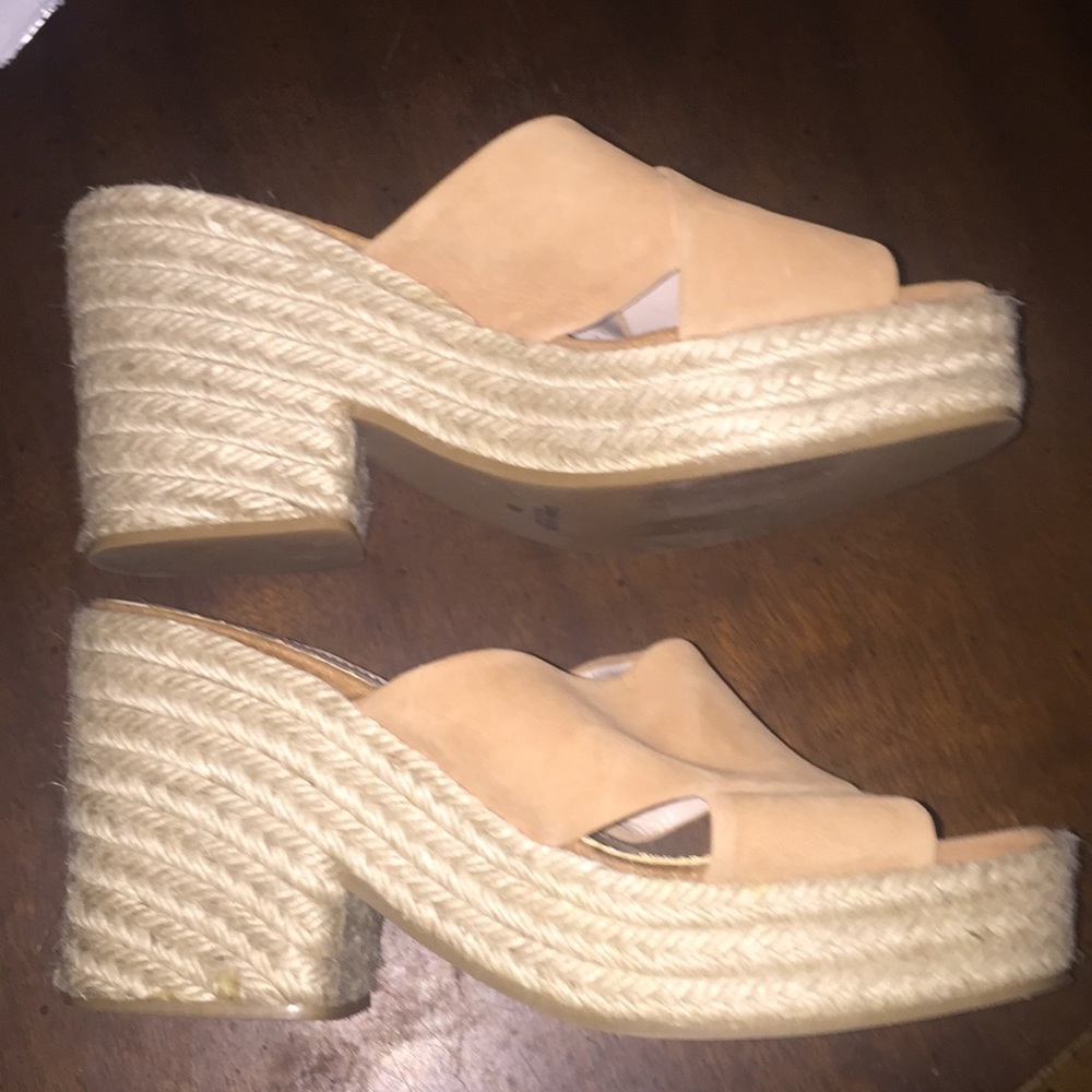 Zara Basic Collection Crossover Leather Wedge Sz 8 - image 6